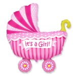 24" Μπαλόνι It's a Girl Καροτσάκι Ροζ