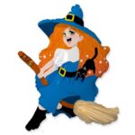 24" Μπαλόνι Μαγισσούλα με ιπτάμενη σκούπα