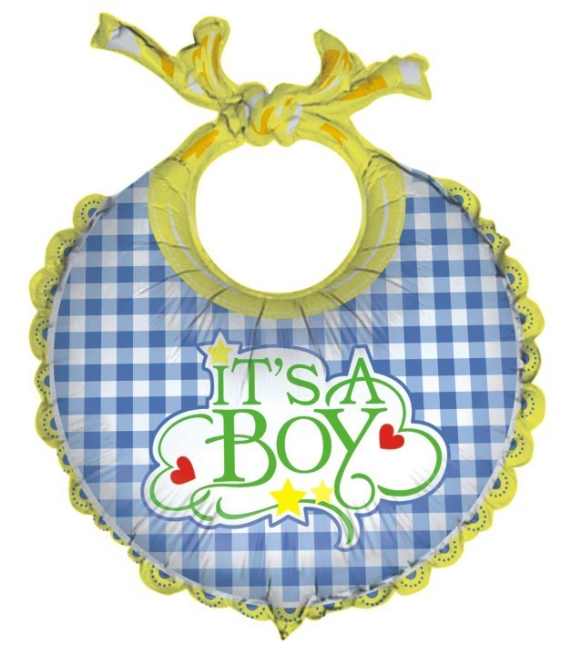26_-mpaloni-gennisis-saliara-its-a-boy_1 26" Μπαλόνι γέννησης Σαλιάρα It's a Boy - Image 1