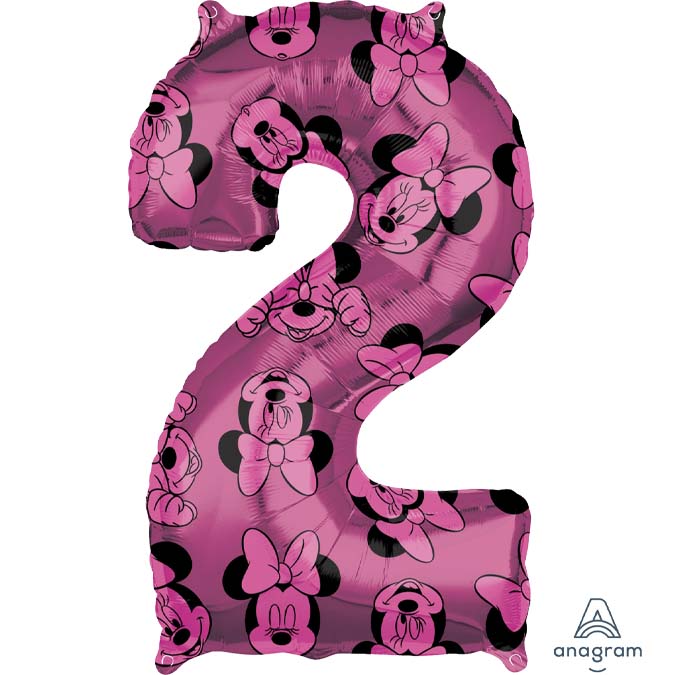 26_-mpaloni-minnie-mouse-arithmos-2_1 26" Μπαλόνι Minnie Mouse Αριθμός 2 - Image 1