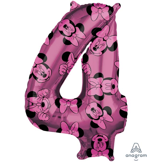 26_-mpaloni-minnie-mouse-arithmos-4_1 26" Μπαλόνι Minnie Mouse Αριθμός 4 - Image 1