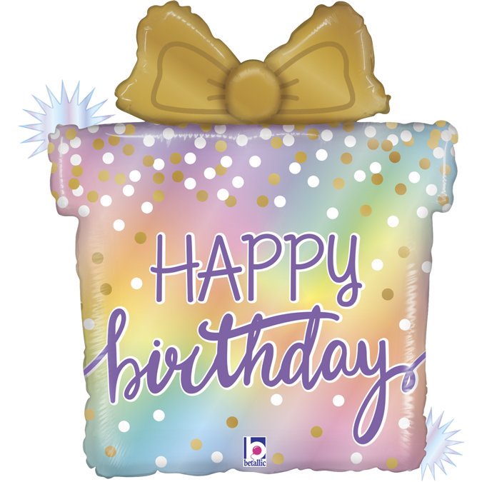 27_-mpaloni-opal-birthday-present_1 27" Μπαλόνι Opal Birthday Present - Image 1