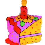 30" Μπαλόνι για γενέθλια Τούρτα με κεράκι