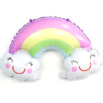 31'' Μπαλόνι Ουράνιο Τόξο με γελαστά συννεφάκια
