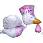 32" Μπαλόνι γέννησης Πελαργός It's a Girl