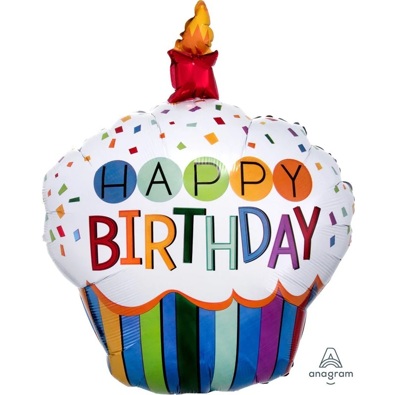 36_-mpaloni-cupcake-happy-birthday_1 36" Μπαλόνι Cupcake Happy birthday - Image 1