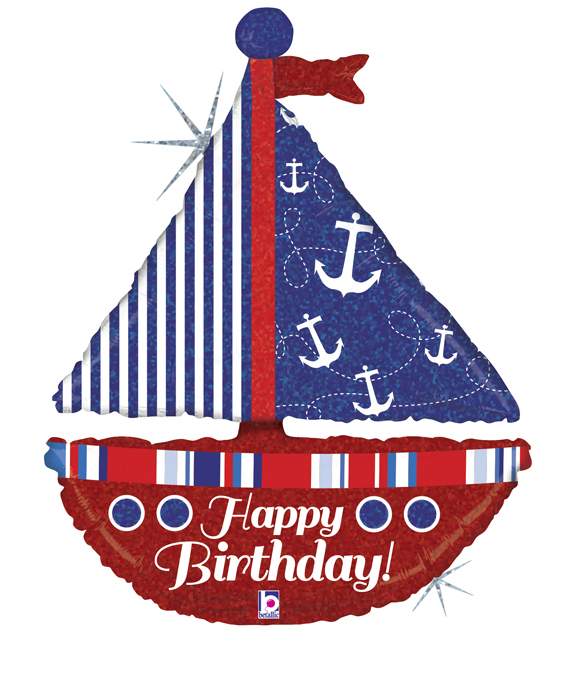 37_-mpaloni-karavi-happy-birthday_1 37" Μπαλόνι Kαράβι Happy Birthday - Image 1