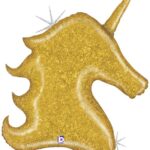 40" Μπαλόνι χρυσός Μονόκερος γκλίτερ