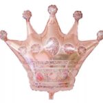 40" Μπαλόνι ροζ-χρυσό Κορώνα