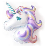 46" Μπαλόνι κεφάλι λιλά Μονόκερος
