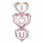 48'' Οπάλ Μπαλόνι Ι Love You Gem
