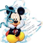 Προσκλητήριο βάπτισης Mickey Mouse σχηματικό