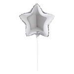 5″ Mini Shape μπαλόνι Ασημί Αστέρι (με βαλβίδα)