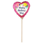 5" Mini Shape Μπαλόνι “Happy Mothers Day” ροζ σατέν