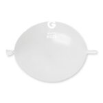 6″ Άσπρο μπαλόνι Link-O-Loons με ουρίτσα (100 τεμ)