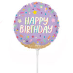 9″ Mini Shape Μπαλόνι Παγωτό ''Happy Birthday''