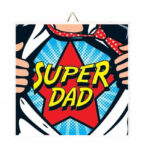 Ξύλινο Καδράκι Super Dad