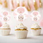 Topper Cupcake - Ροζ Καρουζέλ (6 τεμ)