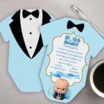 Προσκλητήριο Βάπτισης Baby Boss φορμάκι