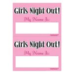 Αυτοκόλλητα Girls Night out "My name is" (16 τεμ)