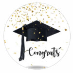 Αυτοκόλλητα Αποφοίτησης "Congrats" (6 τεμ)