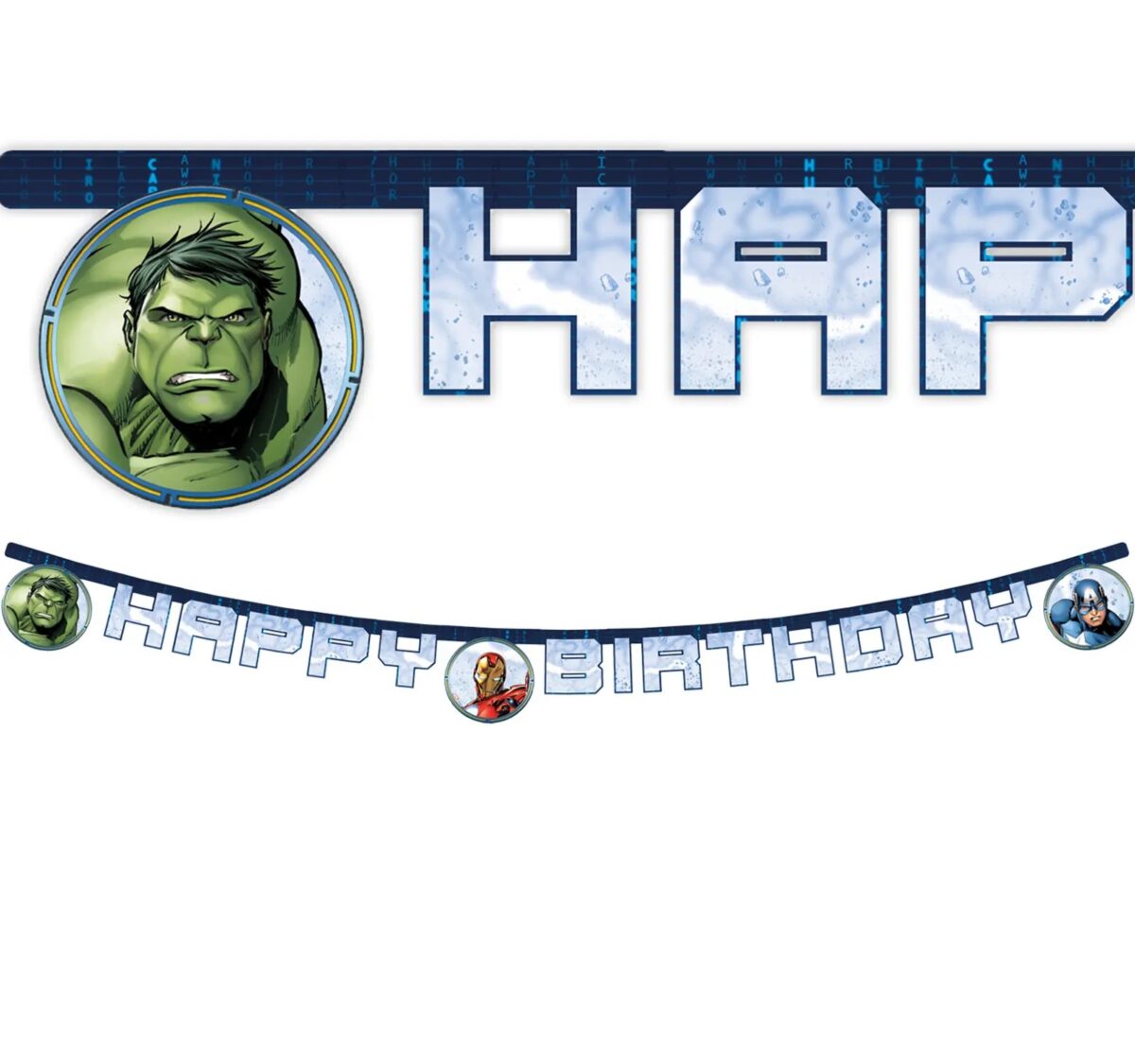 avengers-girlanta-happy-birthday-2m_1 Avengers Γιρλάντα Happy Birthday 2m - Image 1