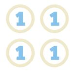 Χάρτινα Διακοσμητικά μπλε 1st Birthday (4 τεμ)