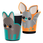 3D Halloween Ποτήρια - Γάτα και Νυχτερίδα (8 τεμ)