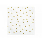 Χαρτοπετσέτες Λευκές με Χρυσά Αστέρια (20 τεμ)