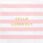Χαρτοπετσέτες Ροζ ριγέ - Hello Gorgeous (20 τεμ.)