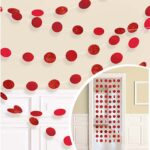 Διακοσμητική Κόκκινη κουρτίνα με γκλίτερ