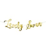 Διακοσμητικό μπάνερ χρυσό "Lovely Swan"