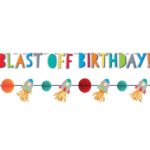 Διακοσμητικό Μπάνερ Διάστημα "Blast- off Birthday"