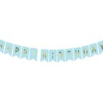 Διακοσμητικό μπάνερ γαλάζιο "Happy birthday"