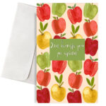 Ευχετήρια Κάρτα για Δασκάλα - Μήλα