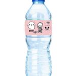 Χάρτινες ετικέτες νερού Halloween "BOO" (8 τεμ)