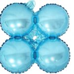 Γαλάζιο έντονο Foil Μπαλόνι 4πλο για γιρλάντα 40 cm