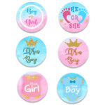 Κονκάρδες Gender Reveal (6 τεμ)