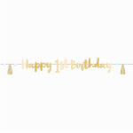 Γιρλάντα Happy 1st Birthday γαλάζιο Ombre