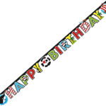 Γιρλάντα Happy Birthday Πειρατές και Καρχαρίες 1,80m