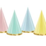 Καπελάκια διάφορα χρώματα παστέλ (6 τεμ)