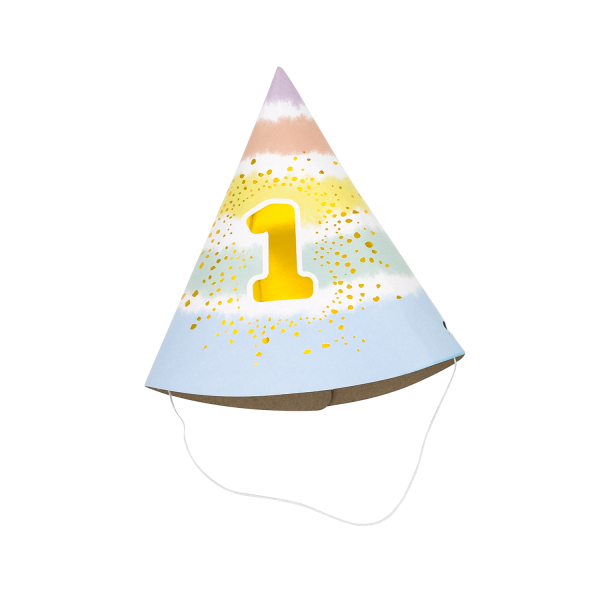kapelakia-parti-1st-birthday-rainbow-_1 Καπελάκια πάρτυ 1st Birthday - Rainbow (1 τεμ) - Image 1