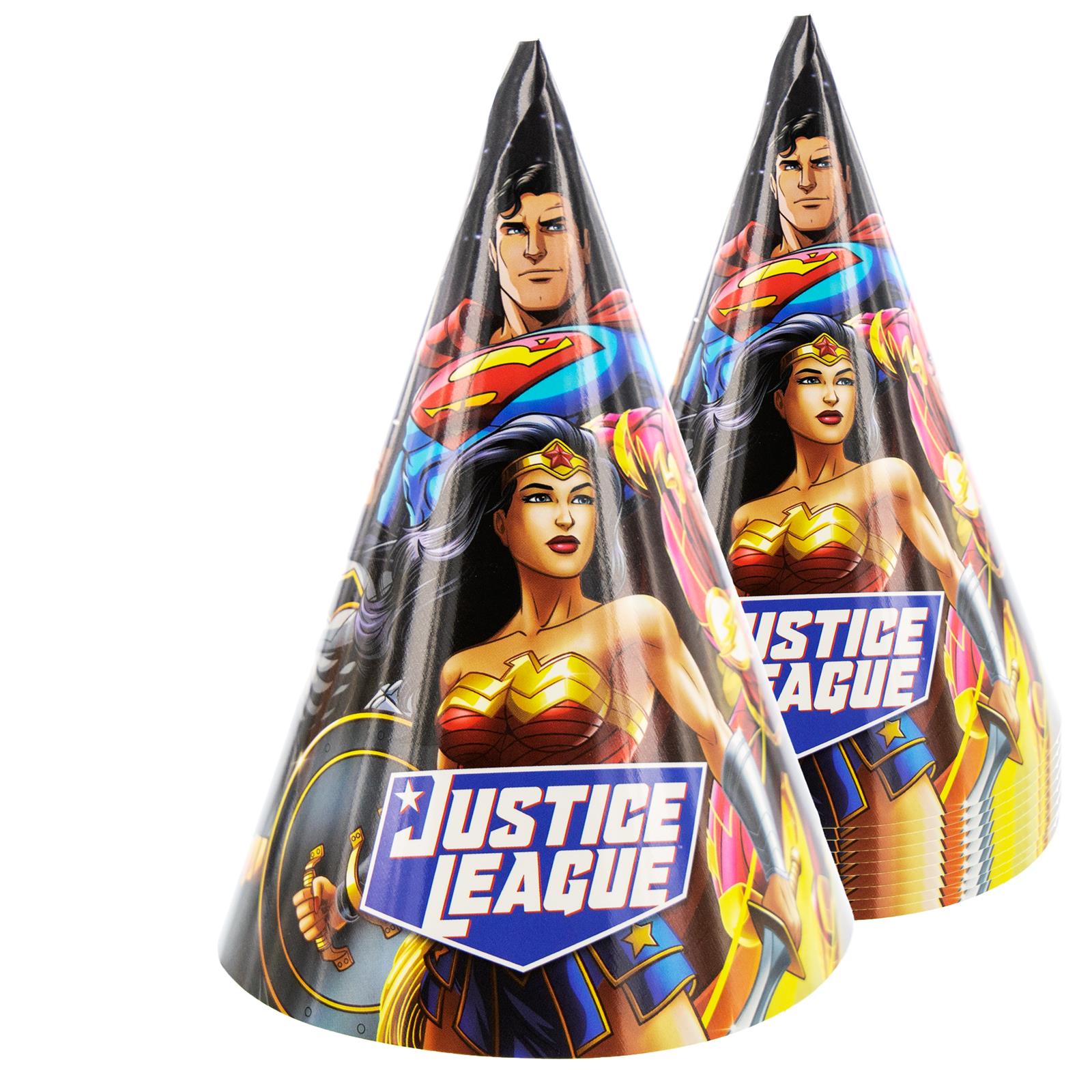 kapelakia-parti-justice-league-_10-tem__1 Καπελάκια πάρτυ Justice League (10 τεμ) - Image 1