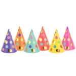 Καπελάκια πάρτυ Πουά Mix (6 τεμ)