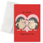 Κάρτα Βαλεντίνου - Σκαντζοχοιράκια