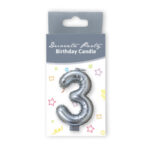 Κεράκι Ασημί Αριθμός 3