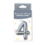 Κεράκι Ασημί Αριθμός 4