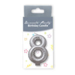 Κεράκι Ασημί Αριθμός 8