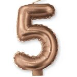 Κεράκι Rosegold Αριθμός 5