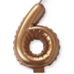 Κεράκι Rosegold Αριθμός 6